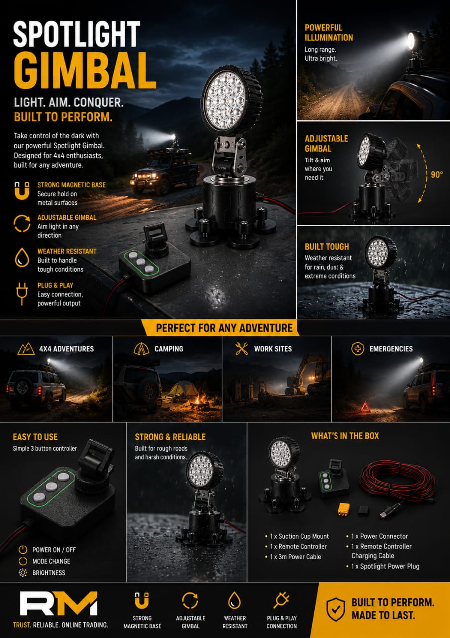 Spotlight Gimbal with Wireless Remote Controller