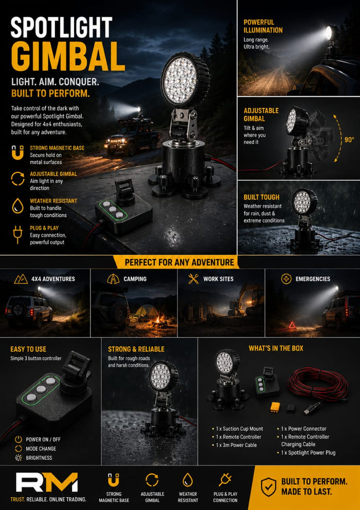 Spotlight Gimbal with Wireless Remote Controller