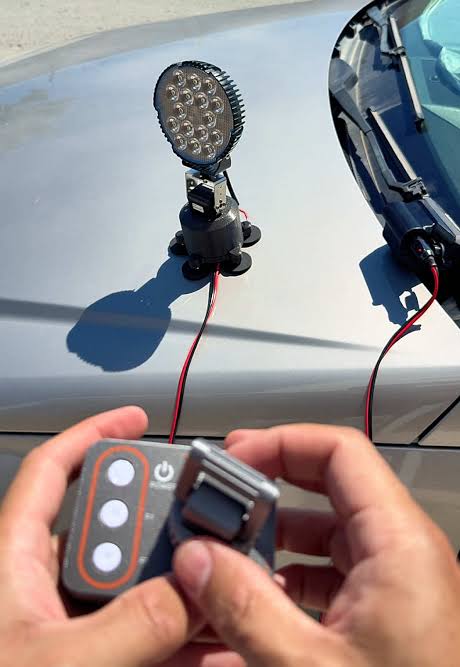 Simple Spotlight Gimbal - in use on vehicle